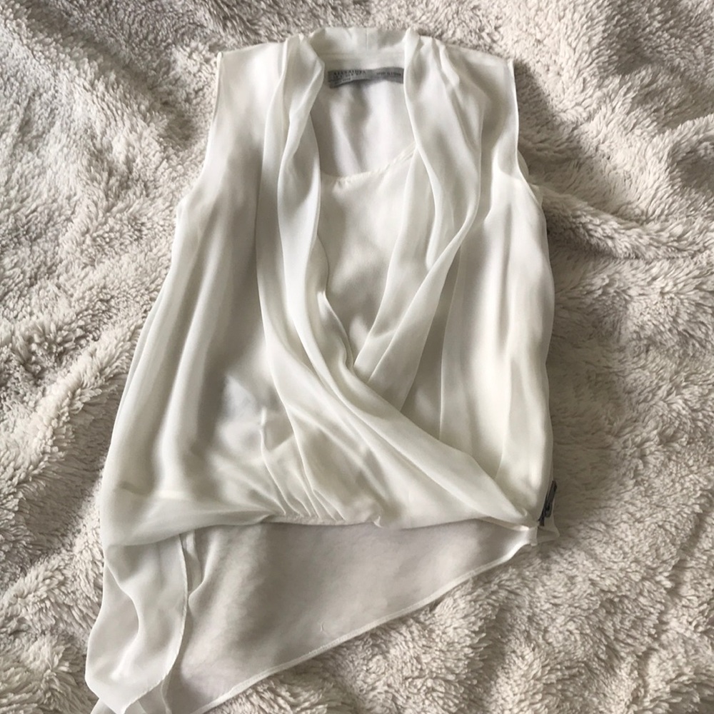 Allsaints chalk white top